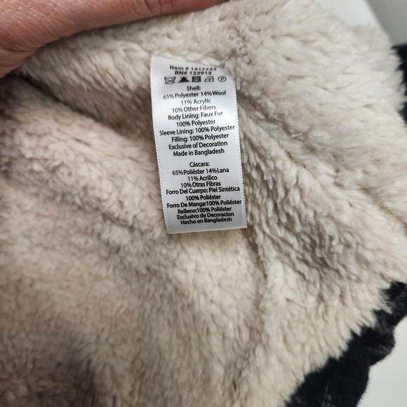 NWT Jachs New York Wool Blend Sherpa Lined Patterned Button Down – Size XL - Picture 7 of 7